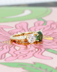 Trilogie Diamond & Green Tourmaline Could Ring