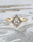 AURA PEAR SHAPE DIAMOND RING | Yellow Gold