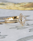 AURA PEAR SHAPE DIAMOND RING | Yellow Gold