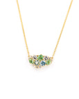 Sky Avalanche Demantoid Garnet Sapphire & Diamond Pendant