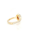 Ruby & Diamond Halo Yellow Gold Aura Ring