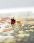 Ruby & Diamond Halo Yellow Gold Aura Ring
