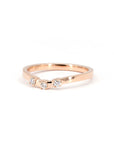 PEACH SAPPHIRE BOXY RING SET | Rose Gold