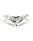 Side view of Adorn Ring in white gold – Contemporary fine jewelry with a strong, angular shape, designed for a refined yet edgy aesthetic.