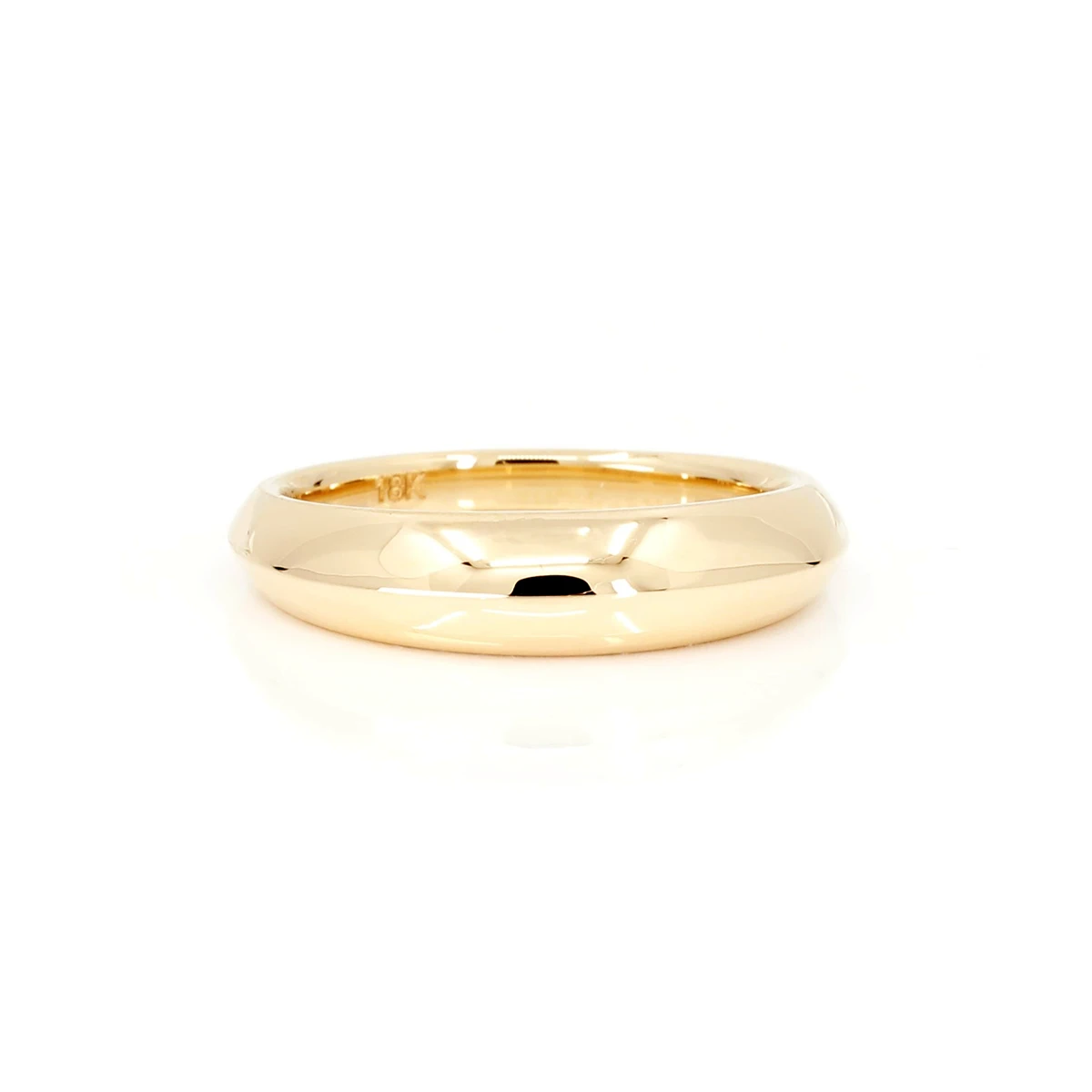 DOMED MEN WEDDING BAND | Gold Ring