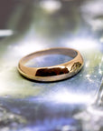 DOMED MEN WEDDING BAND | Gold Ring
