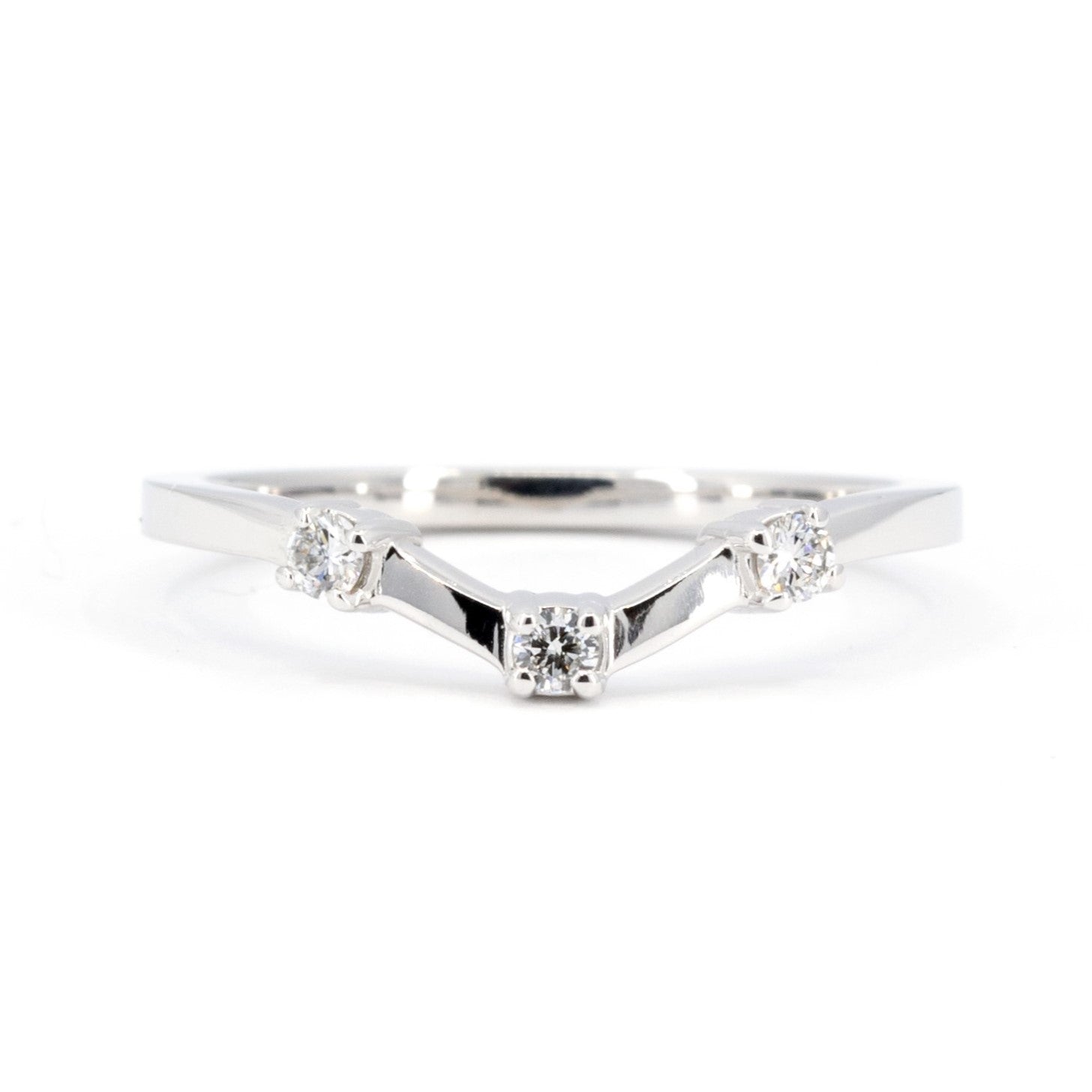 BOXY MATCHING BAND | White Gold & Diamonds