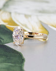 CLASSIC OVAL DIAMOND BRIDAL RING | Yellow Gold