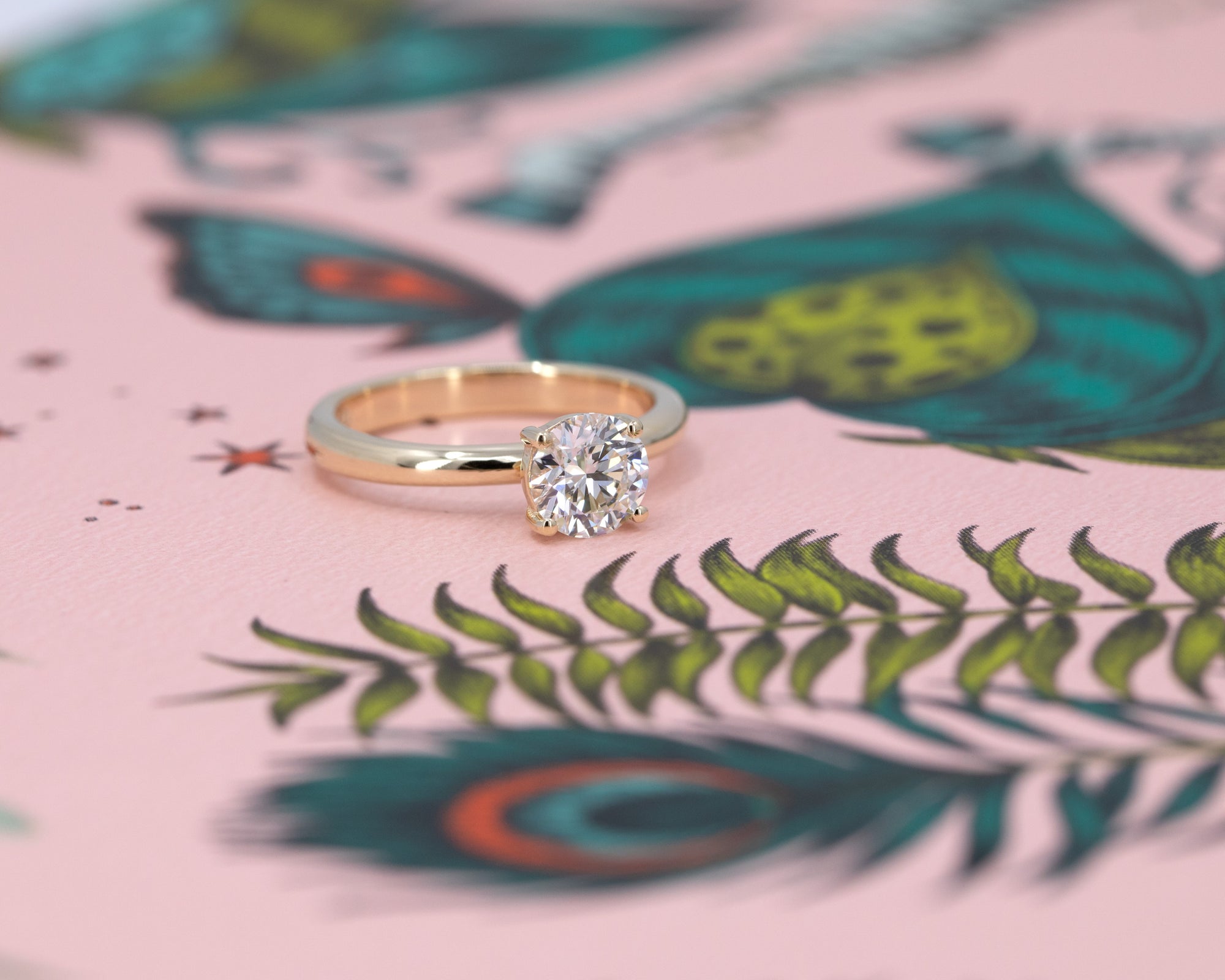 CLASSIC ROUND DIAMOND ENGAGEMENT RING | Yellow Gold