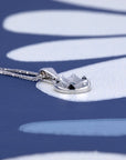 COROLA BLUE DIAMOND PENDANT | White Gold