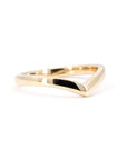 CURVED LARGE WEDDING BAND | Yellow Gold