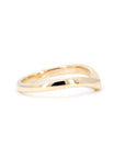 CURVED LARGE WEDDING BAND | Yellow Gold