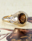 BROWN TOURMALINE SIGNET RING | Yellow Gold