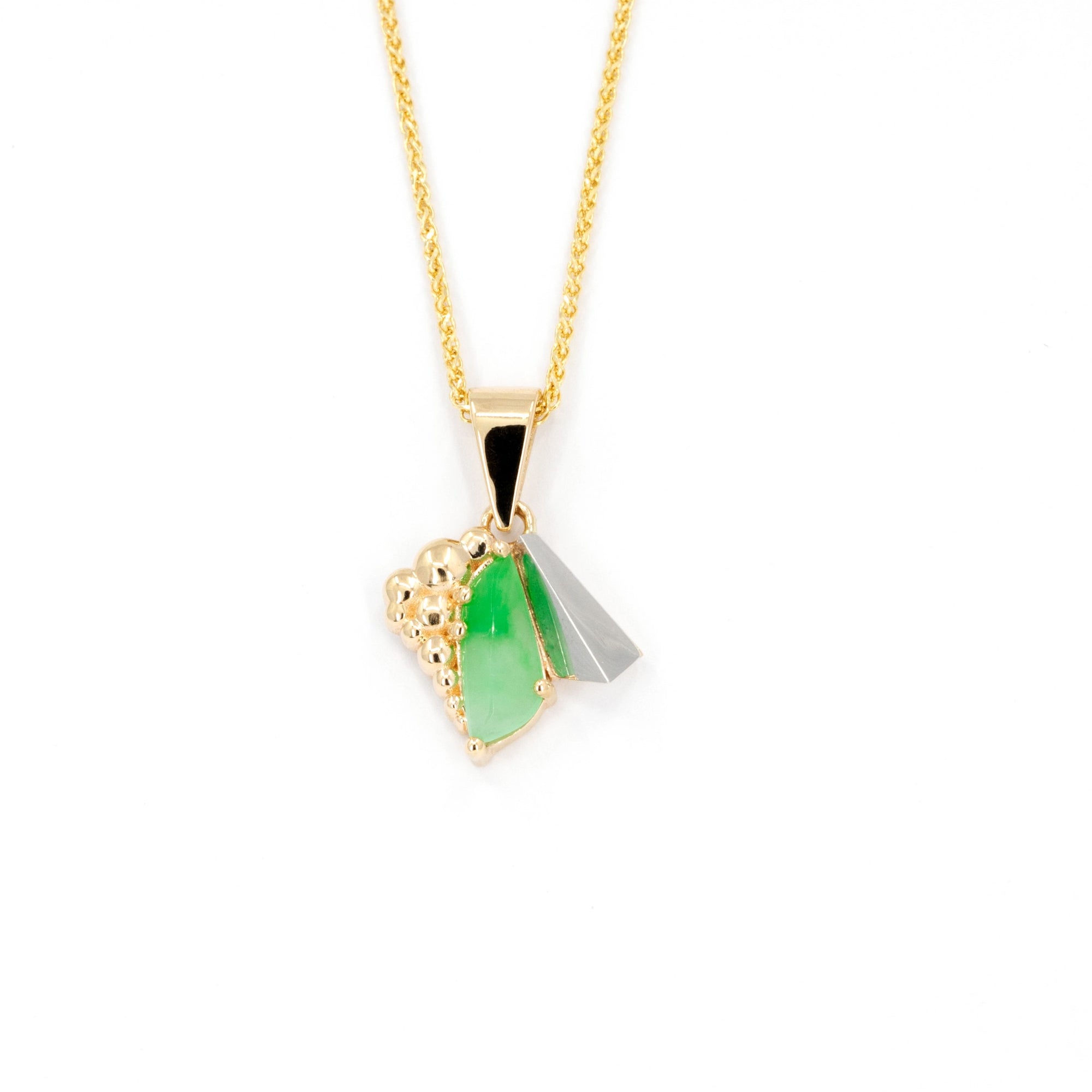 Custom Pendant Jade Gold & Platinum