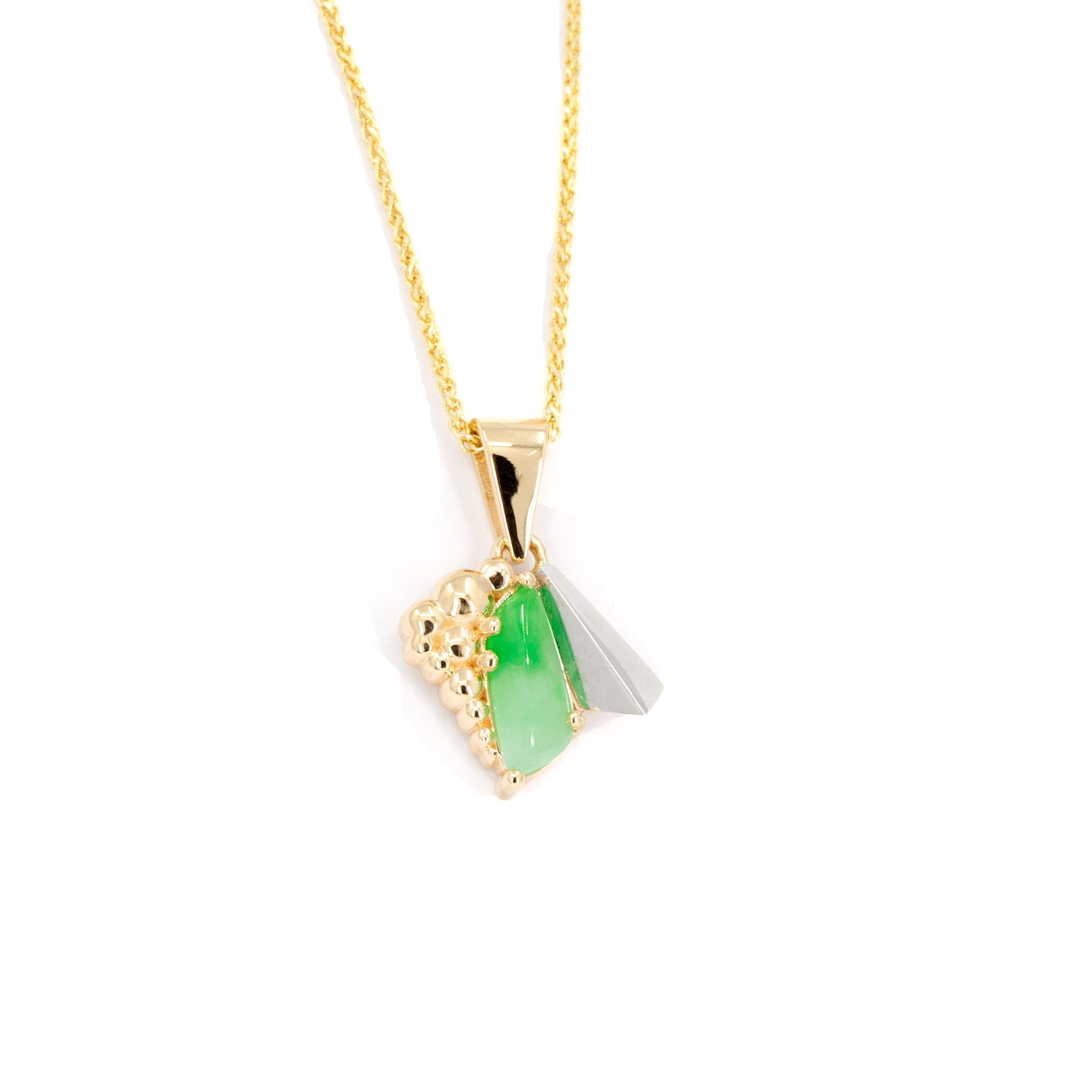 Custom Pendant Jade Gold & Platinum