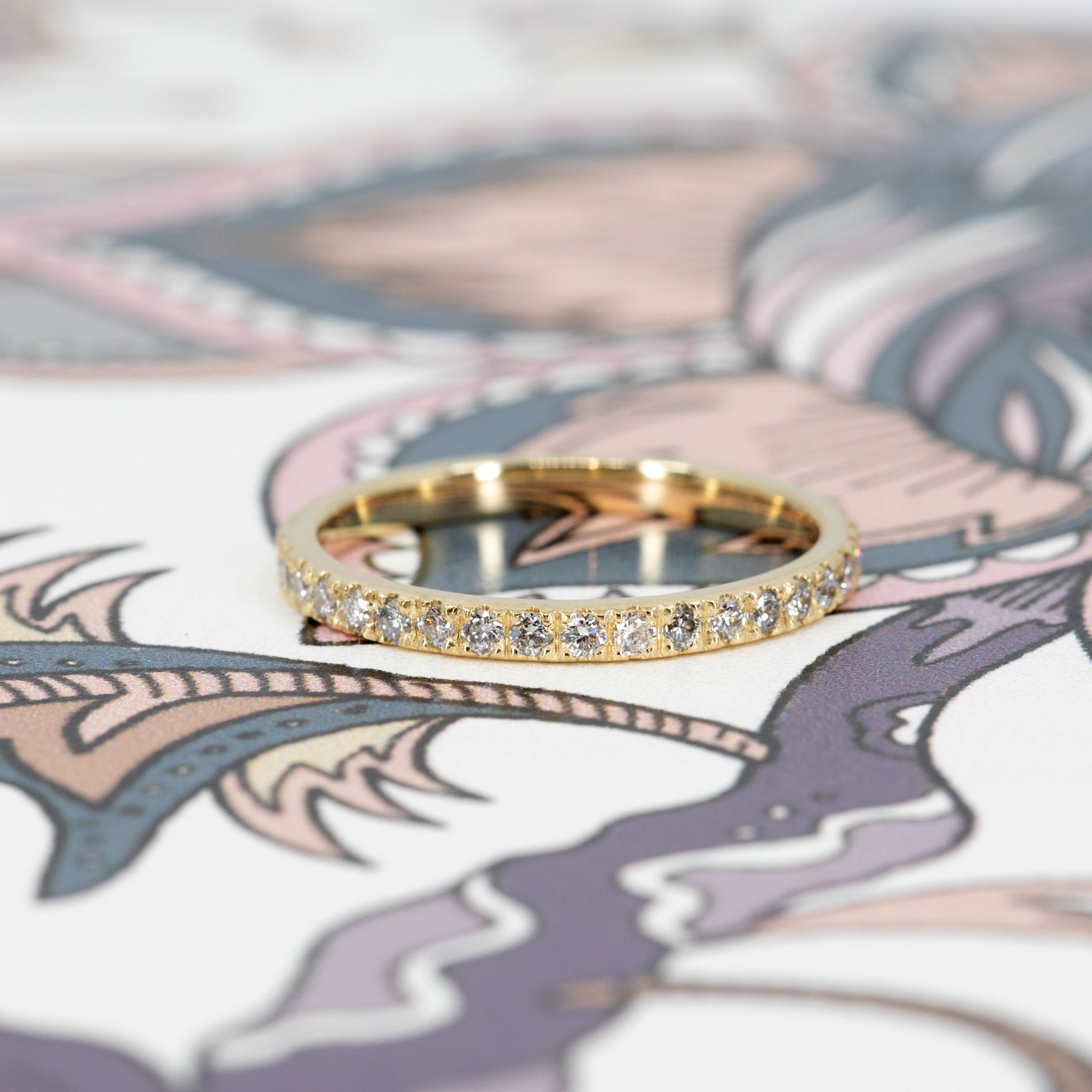 CLASSIC FULL DIAMOND ETERNITY | Yellow Gold