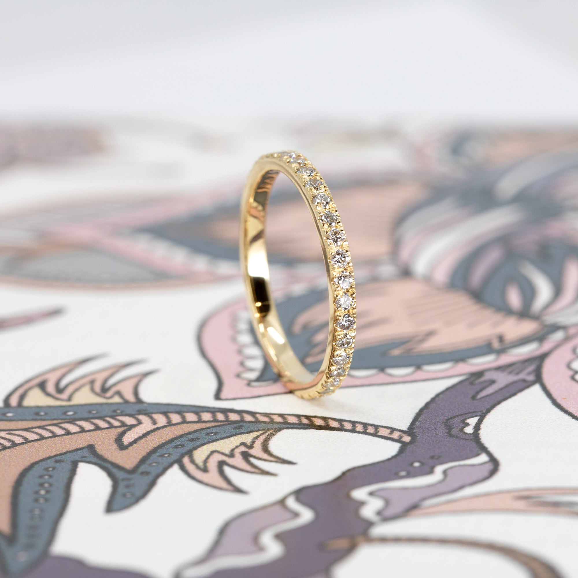 CLASSIC FULL DIAMOND ETERNITY | Yellow Gold