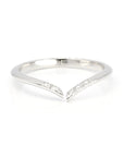 Kink white gold open diamond ring with natural brilliant diamonds, edgy and modern design by Bena Jewelry, made in Montreal, Canada.