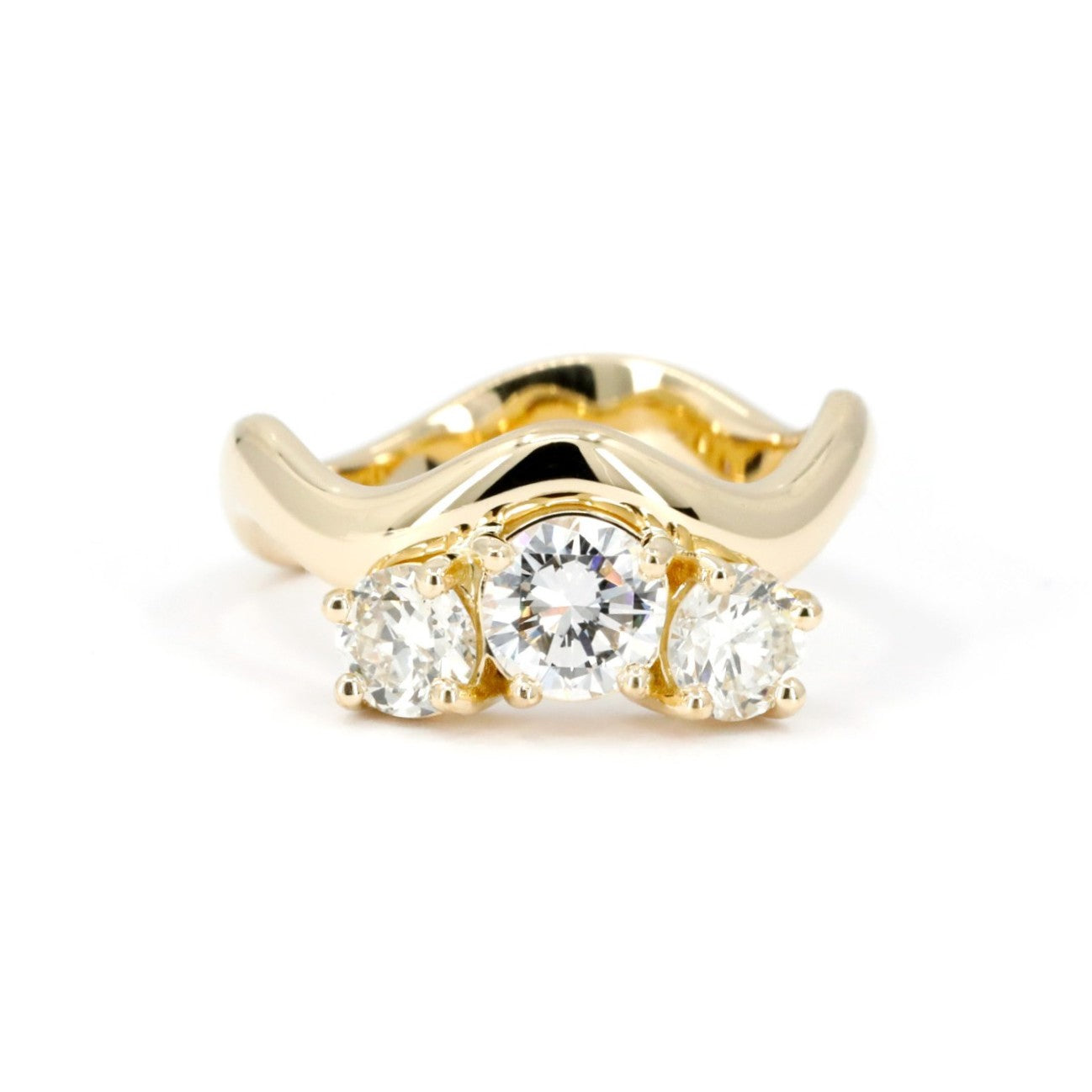 DIAMOND TRILOGY WAVE | Yellow Gold
