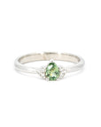 PEAR SHAPE LIGHT GREEN SAPPHIRE | White Gold