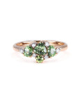 GREEN AVALANCHE SAPPHIRE, GARNET & DIAMOND | Rose Gold