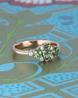 GREEN AVALANCHE SAPPHIRE, GARNET & DIAMOND | Rose Gold