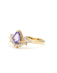 PURPLE PEAR SAPPHIRE & DIAMOND | Yellow Gold