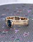 RADIANT SAPPHIRE BOLD RING | Yellow Gold