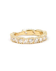 SMALL BOLD WEDDING BAND MIXED | Round & Marquise | Yellow Gold Ring