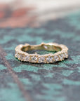 SMALL BOLD WEDDING BAND MIXED | Round & Marquise | Yellow Gold Ring