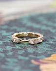 SMALL BOLD WEDDING BAND MIXED | Round & Marquise | Yellow Gold Ring