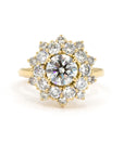 LARGE SOLEIL DIAMOND RING | Yellow Gold