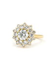 LARGE SOLEIL DIAMOND RING | Yellow Gold