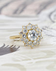LARGE SOLEIL DIAMOND RING | Yellow Gold