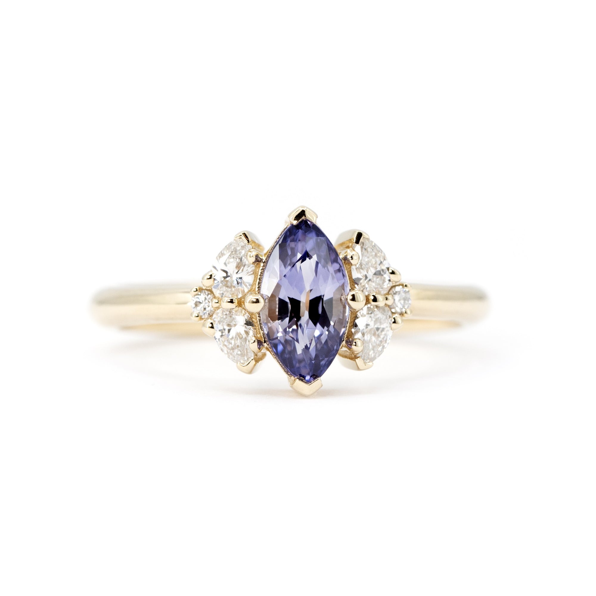 FLY MARQUISE SAPPHIRE & PEAR DIAMOND | Yellow Gold Ring