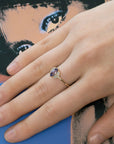 FLY MARQUISE SAPPHIRE & PEAR DIAMOND | Yellow Gold Ring