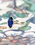 TWIST MARQUISE SAPPHIRE RING | Yellow Gold