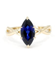 TWIST MARQUISE SAPPHIRE RING | Yellow Gold