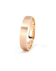 4 MM | CLASSIC MATTE WEDDING BAND | Gold Ring
