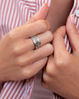 MOSAIQUE TEAL & WHITE DIAMOND| White Gold