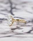 CLASSIC SIX PRONGS OVAL DIAMOND RING | Yellow Gold