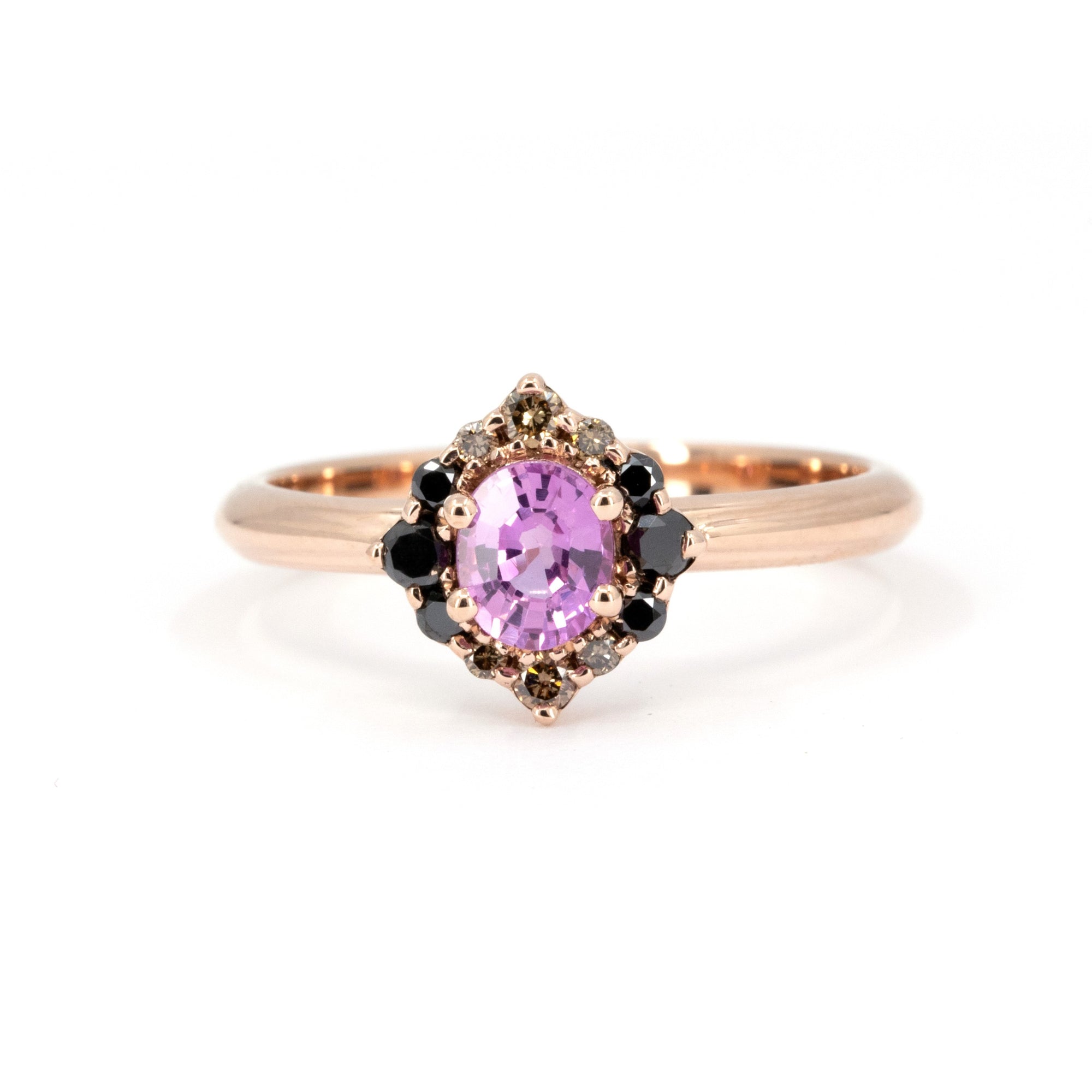 VELVET AURA PINK SAPPHIRE RING | Rose Gold Ring
