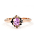 VELVET AURA PINK SAPPHIRE RING | Rose Gold Ring