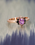 VELVET AURA PINK SAPPHIRE RING | Rose Gold Ring