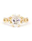 Oval Shape Diamond Organic Engagement Ring