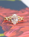 Oval Shape Diamond Organic Engagement Ring