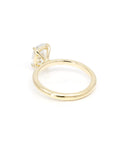 Oval Shape Yellow Gold Minimalist Bridal Ring
