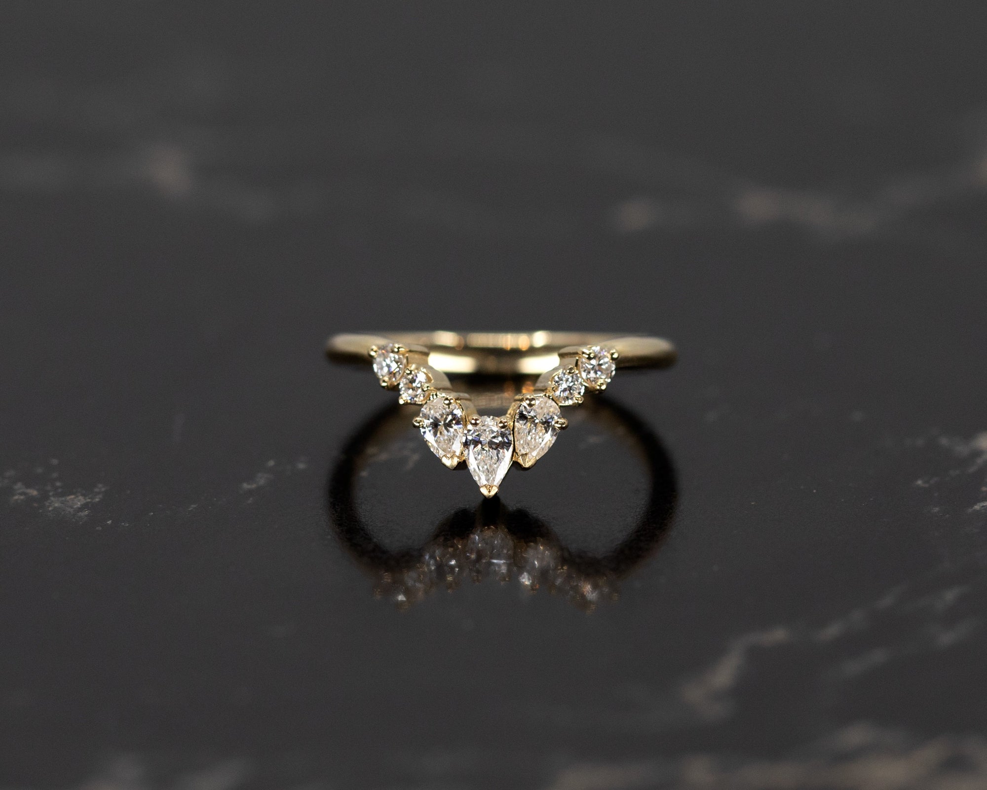 PEAR SNAKE DIAMOND | Yellow Gold Ring