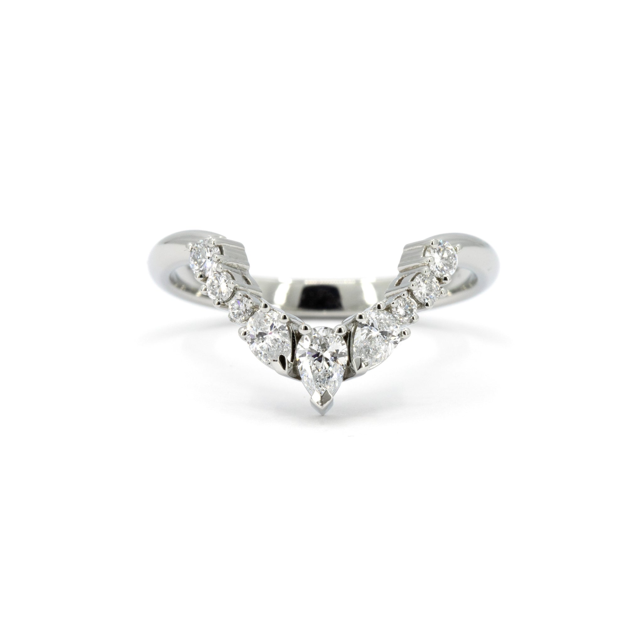 MATCHING BAND PEAR DIAMOND | White Gold