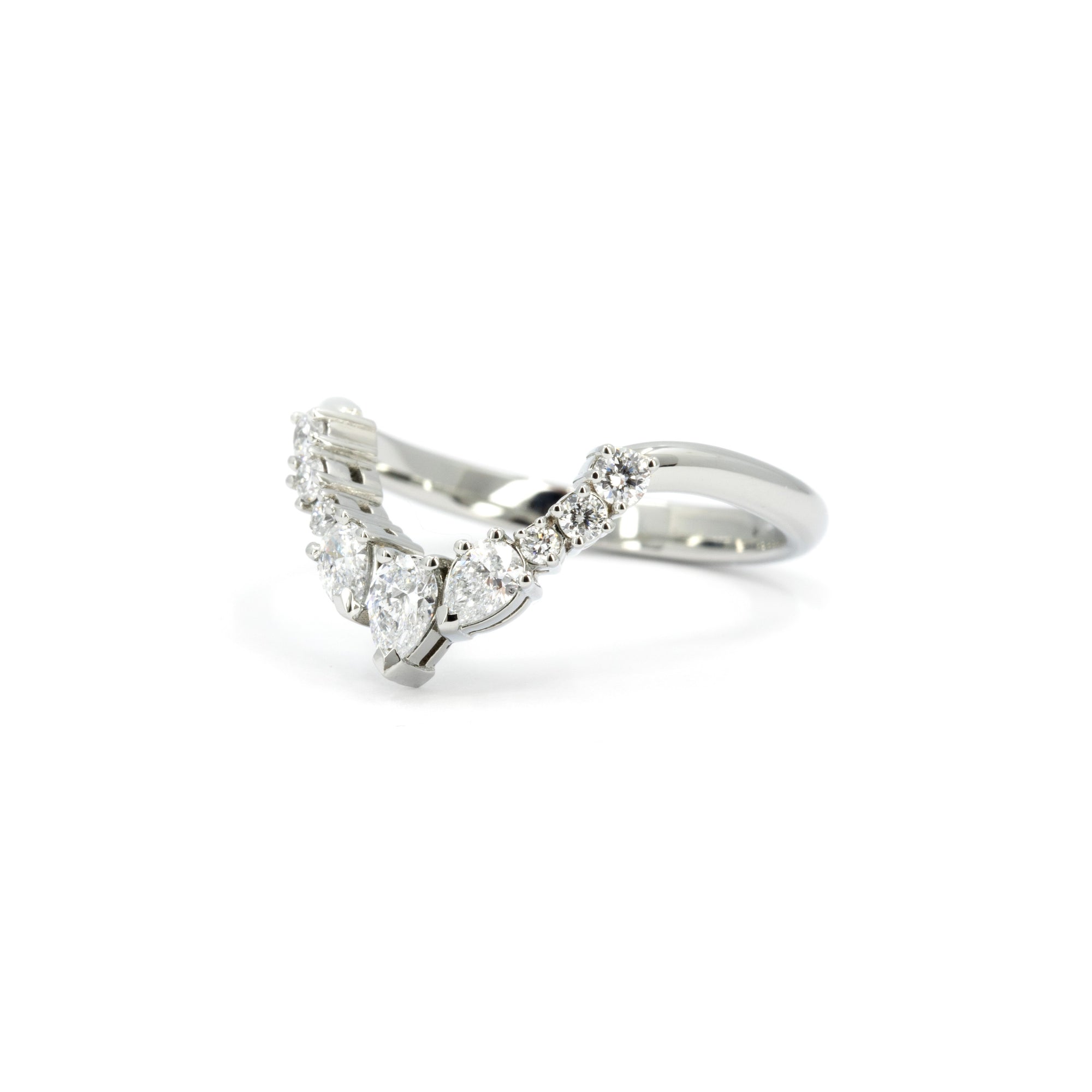 MATCHING BAND PEAR DIAMOND | White Gold